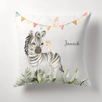 Kinderkissen Zebra personalisiert, Namenskissen Kissen - Plüsch Plüsch