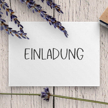 Textstempel - EINLADUNG - Holzstempel - HES-002
