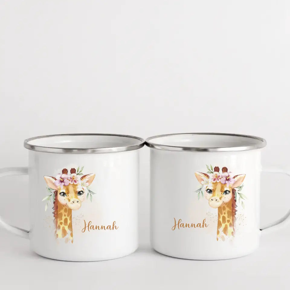 Kindertasse Giraffe mit Namen, personalisiert