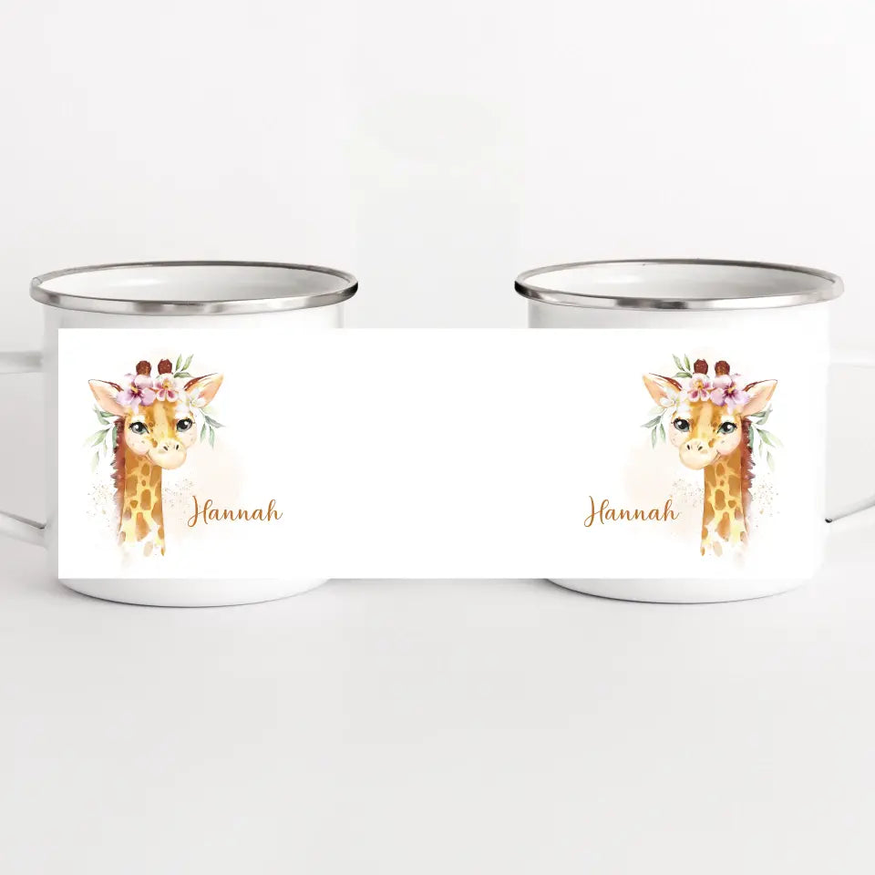 Kindertasse Giraffe mit Namen, personalisiert