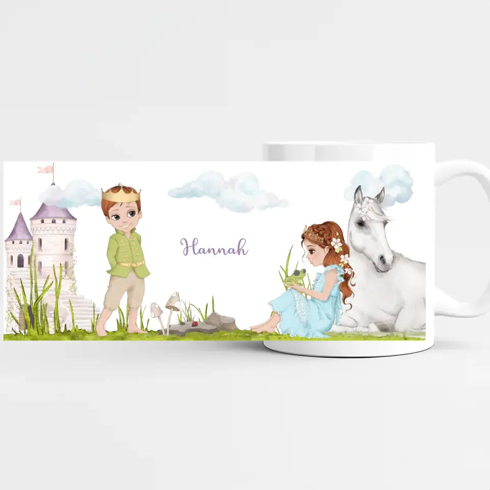 Namenstasse Prinz und Prinzessen, rote Haare Tasse (Keramik) weiss bedruckt Höhe: 9,5 cm, Durchmesser: 8 cm, Volumen: 325 ml