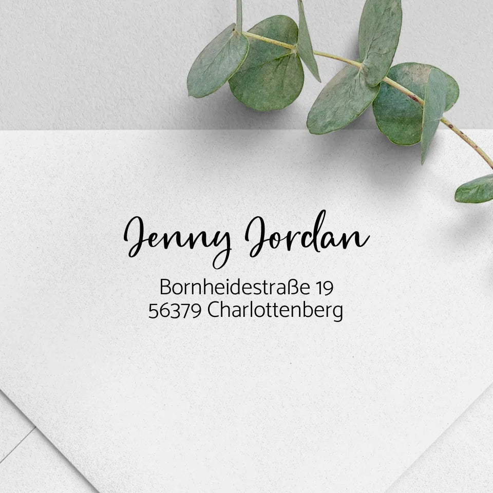 Adressstempel "Jordan" Stempel