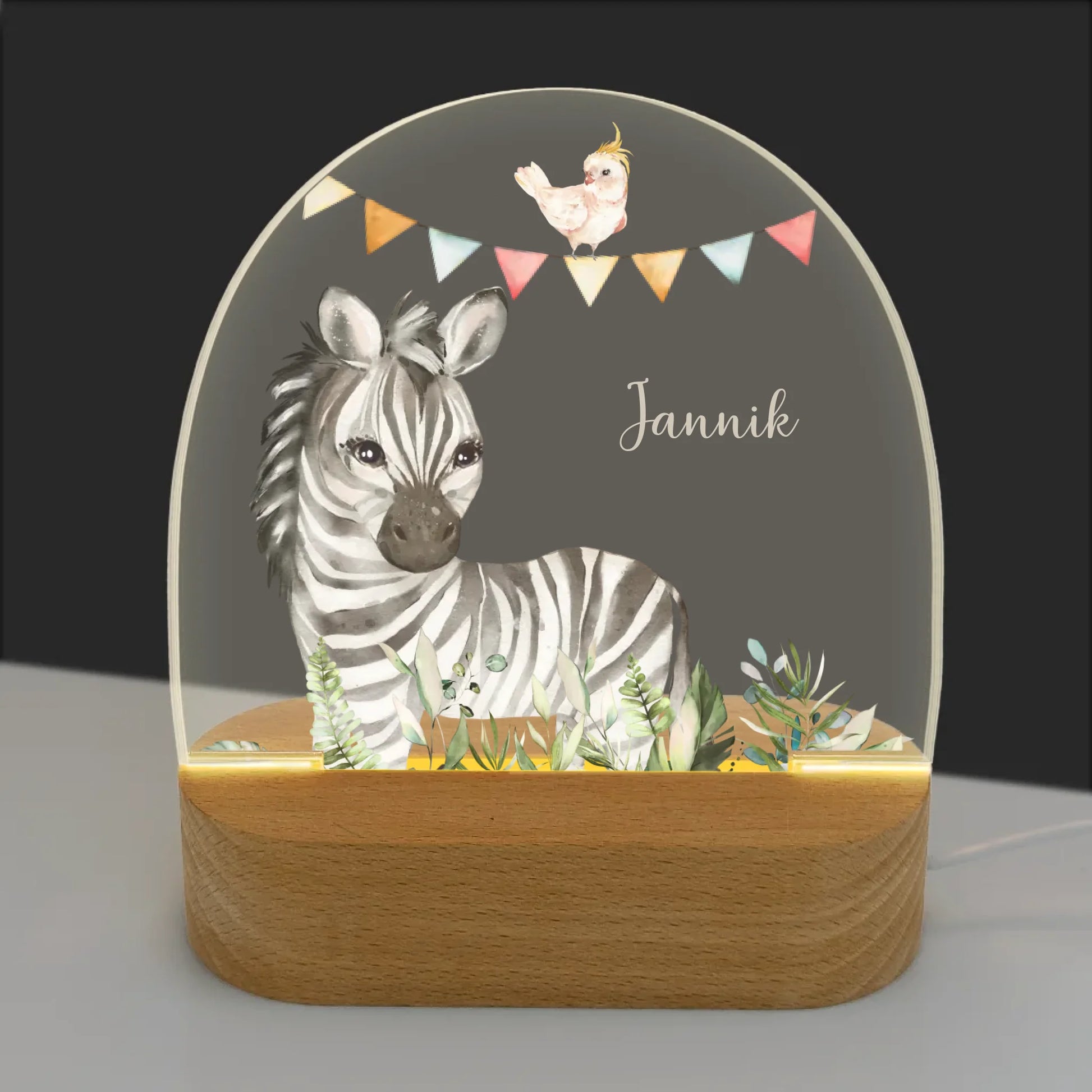 Nachtlicht Zebra personalisiert