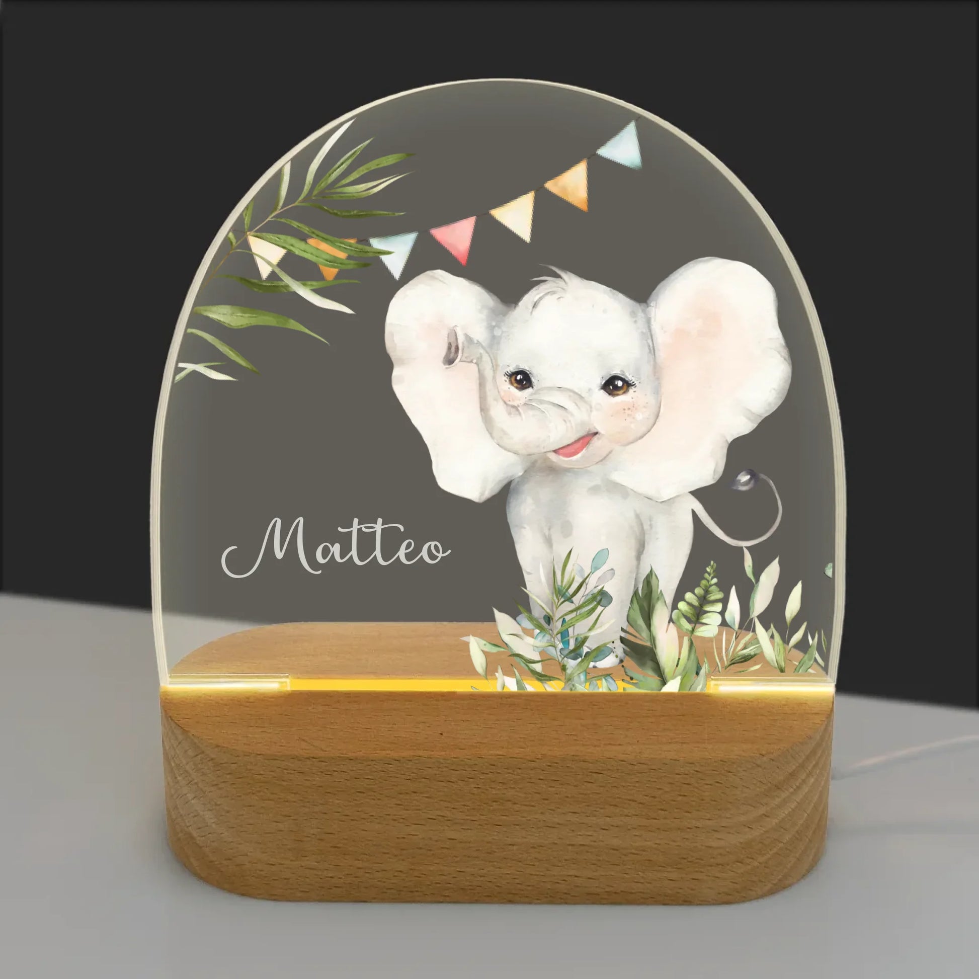 Nachtlicht Elefant personalisiert