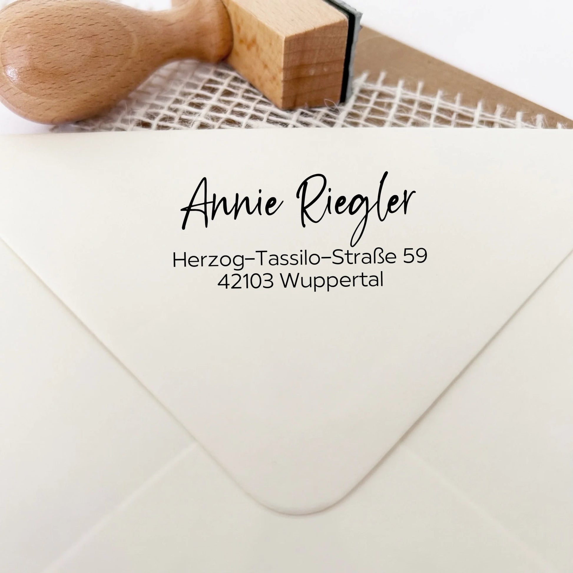 Adressstempel "Riegler" Holzstempel 60x30 mm Stempel