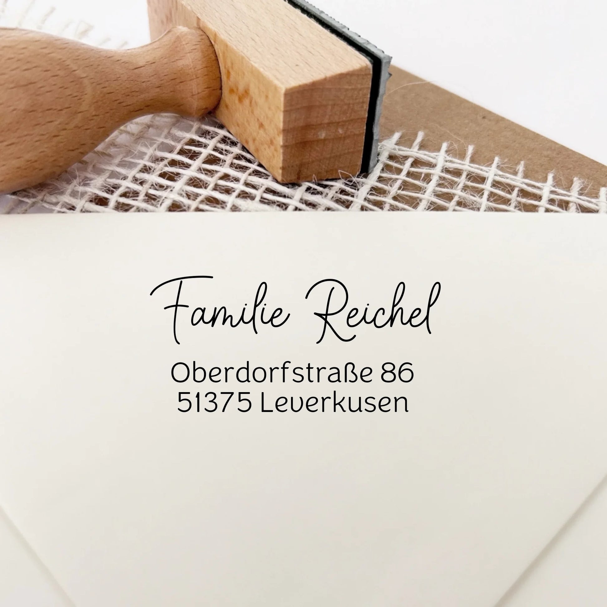Adressstempel "Reichel" Selbstfärbender Stempel 58x22 mm Stempel