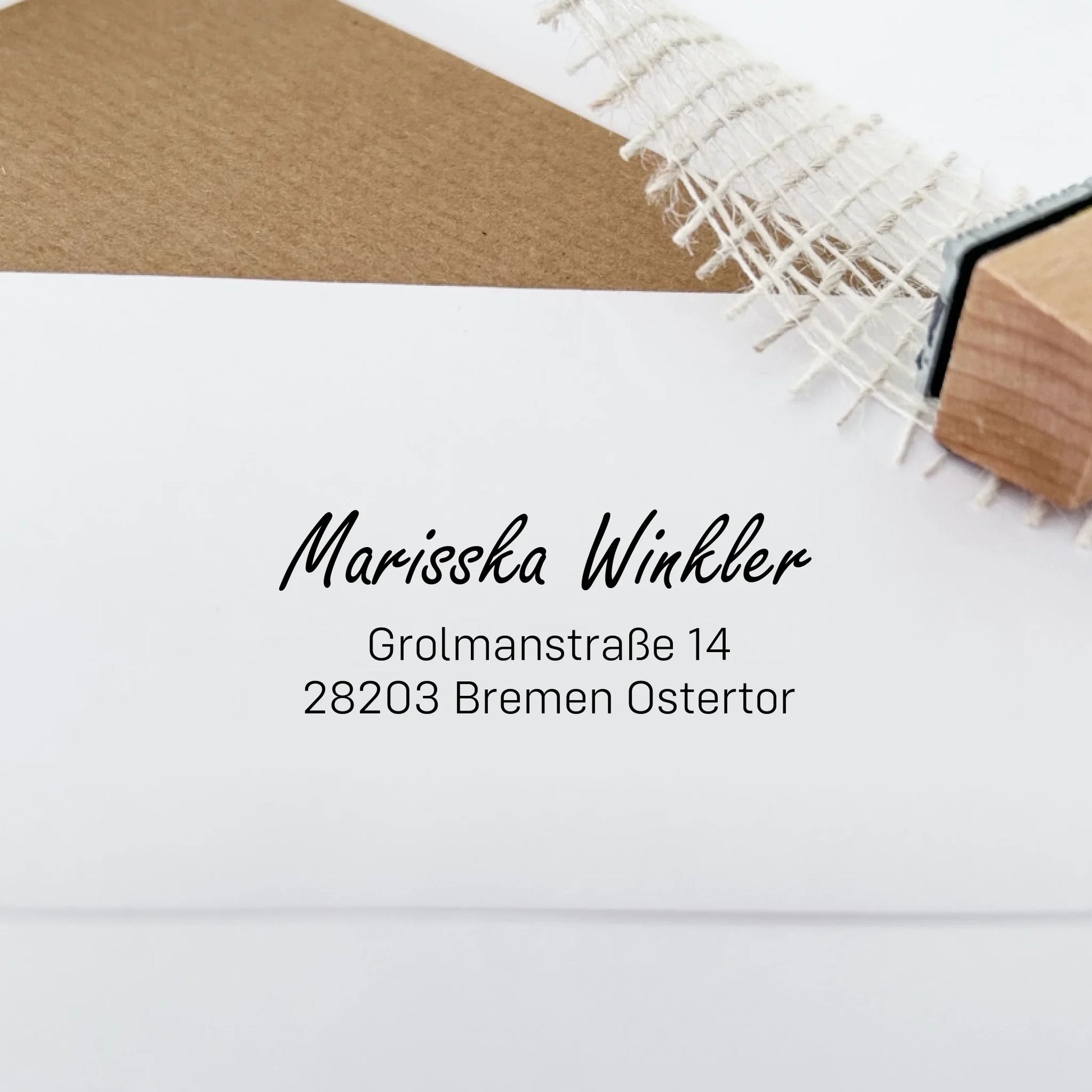 Adressstempel "Winkler" Selbstfärbender Stempel 58x22 mm Stempel