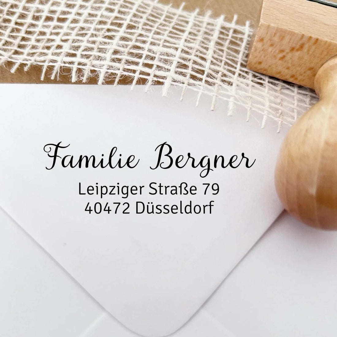 Adressstempel "Bergner" Holzstempel 60x30 mm Stempel