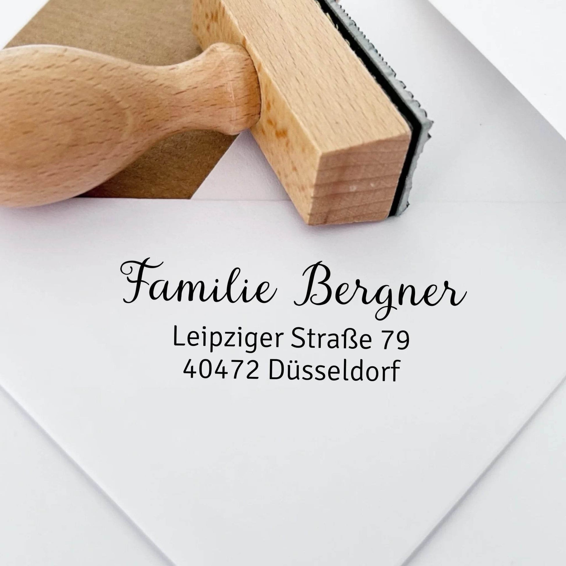 Adressstempel "Bergner" Selbstfärbender Stempel 58x22 mm Stempel