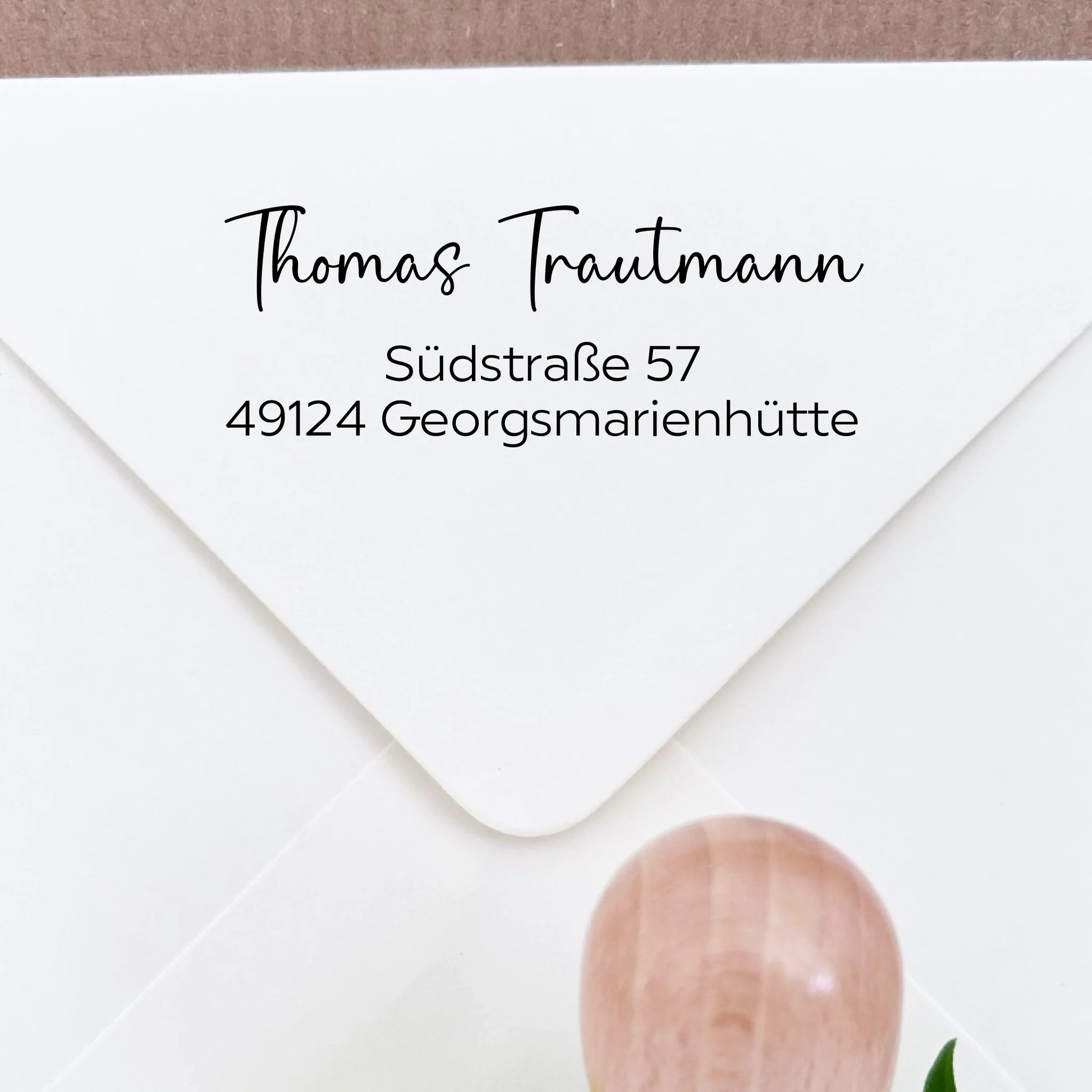 Adressstempel "Trautmann" Selbstfärbender Stempel 58x22 mm Stempel