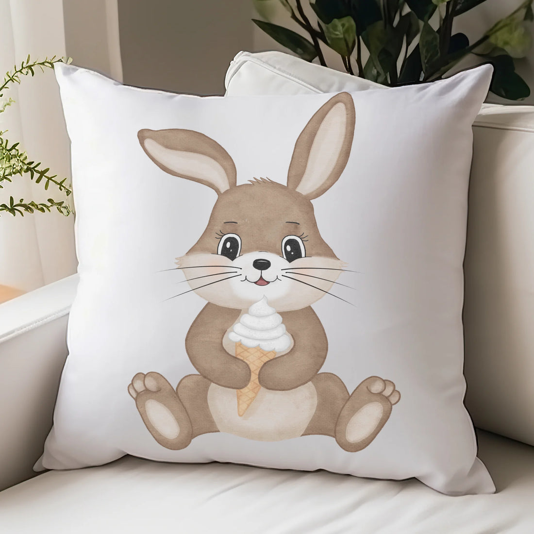 Kinderkissen Hase mit Eis Kissen - Plüsch Plüsch