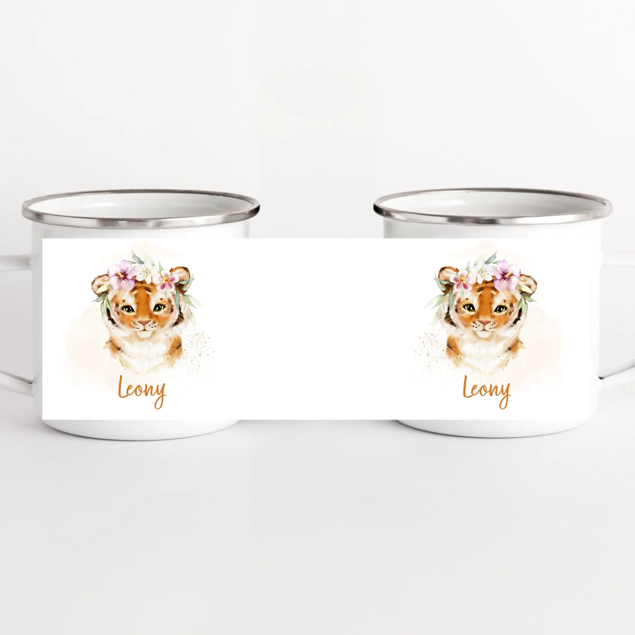 Kindertasse Tiger mit Namen, personalisiert