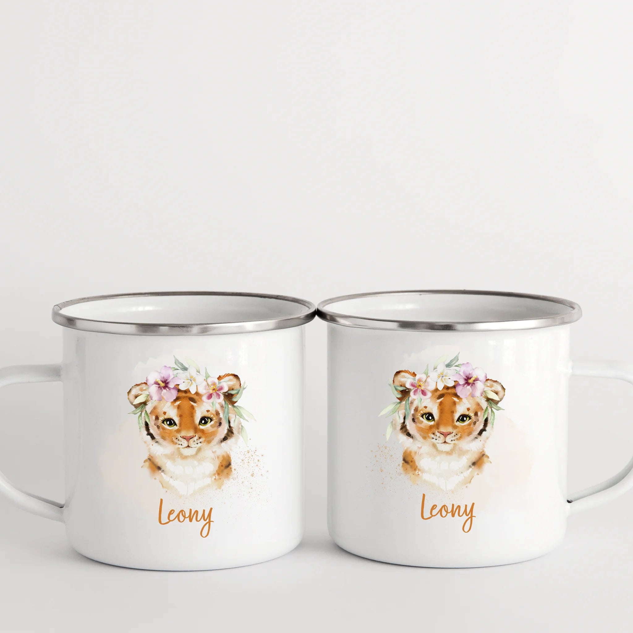 Kindertasse Tiger mit Namen, personalisiert