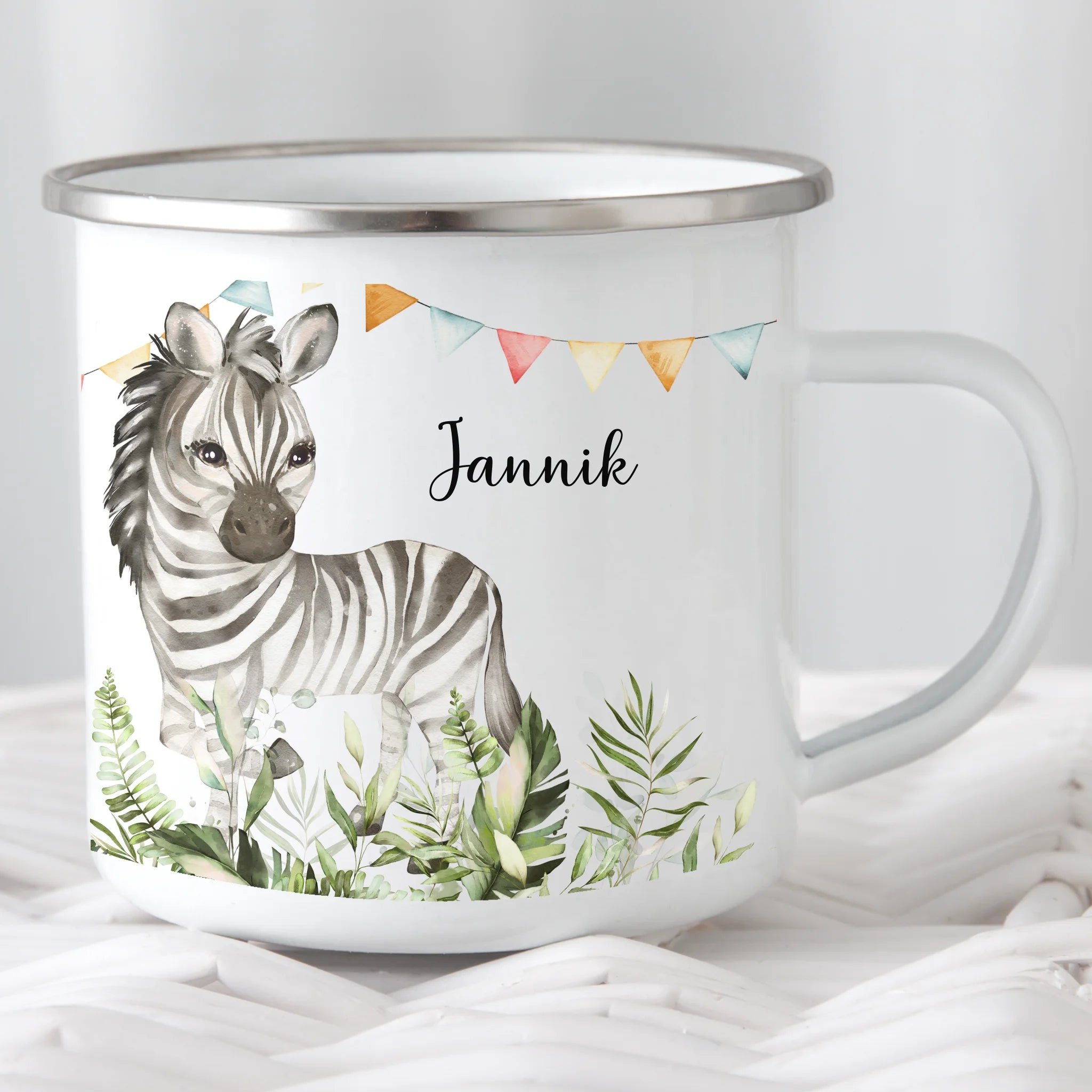 Kindertasse Zebra personalisiert mit Namen
