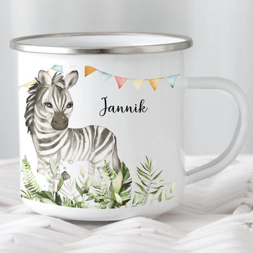 Kindertasse Zebra personalisiert mit Namen