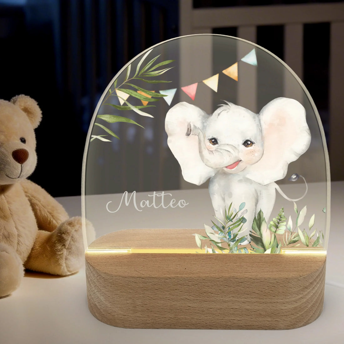 Nachtlicht-an-Hintergrund