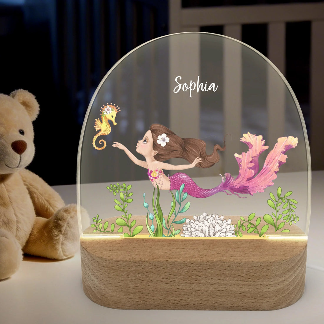 Nachtlicht-an-Hintergrund