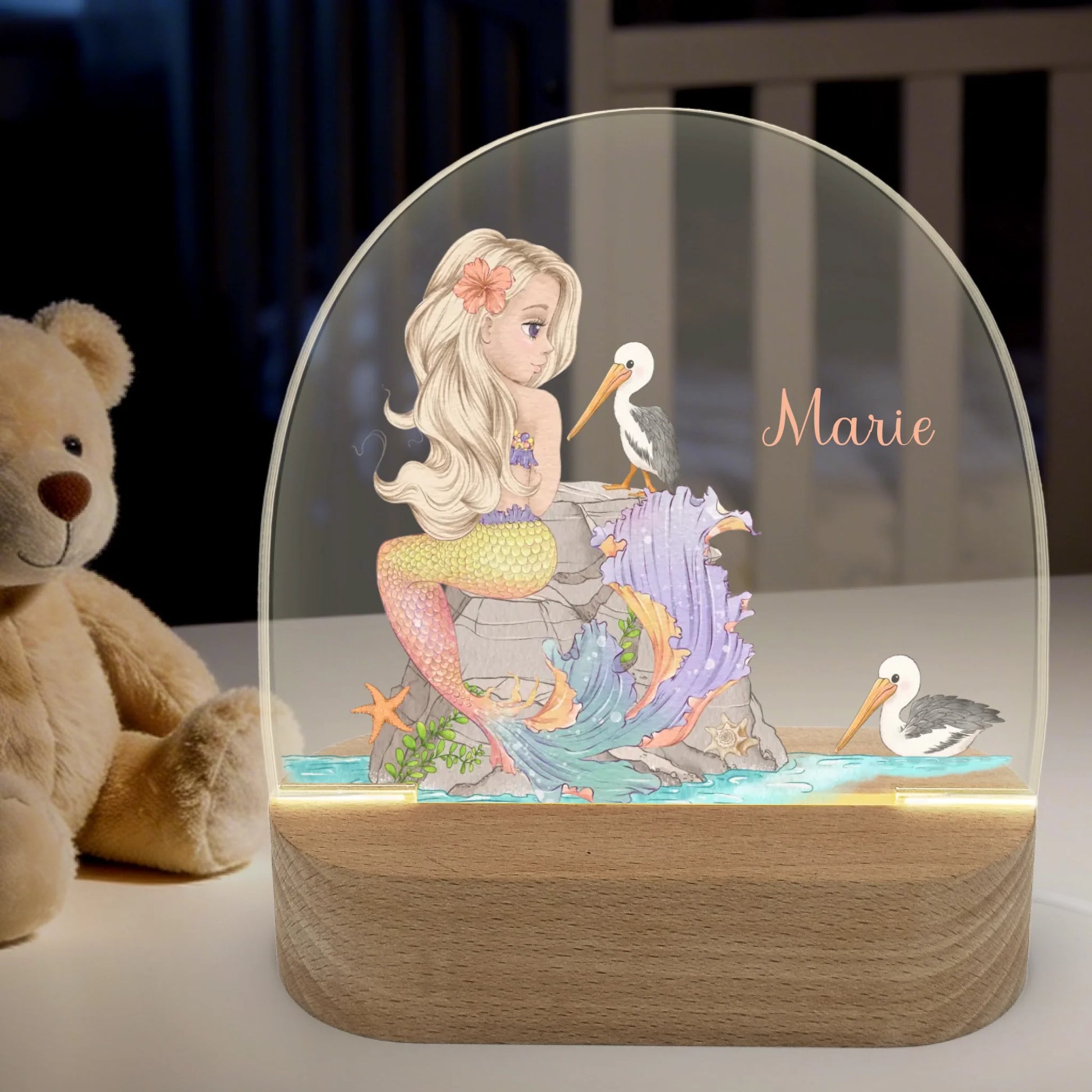 Nachtlicht-an-Hintergrund