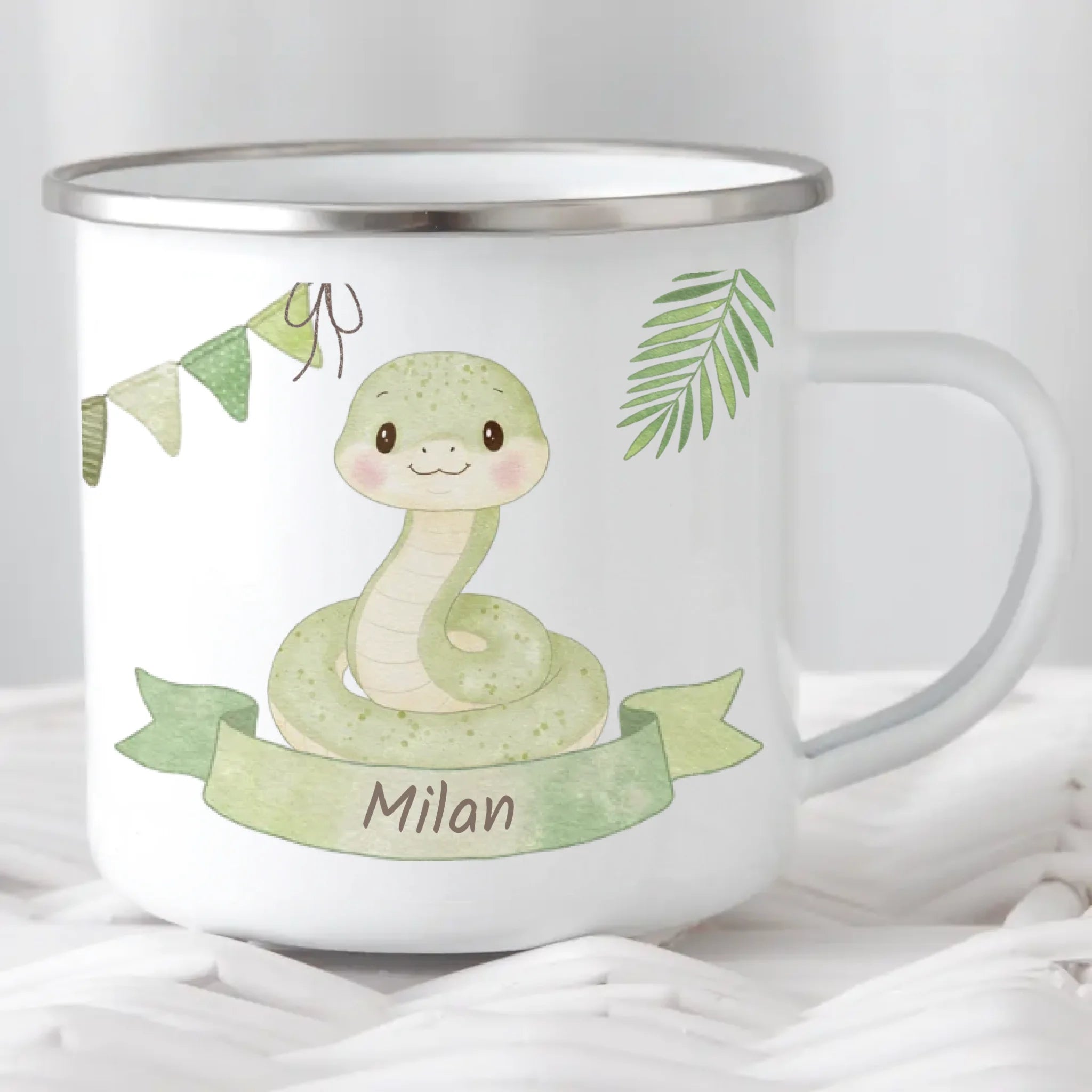 Kindertasse personalisiert Schlange