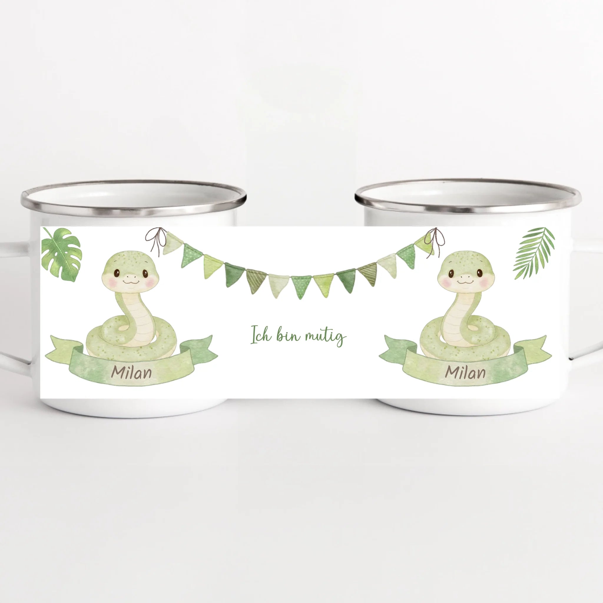 Kindertasse personalisiert Schlange