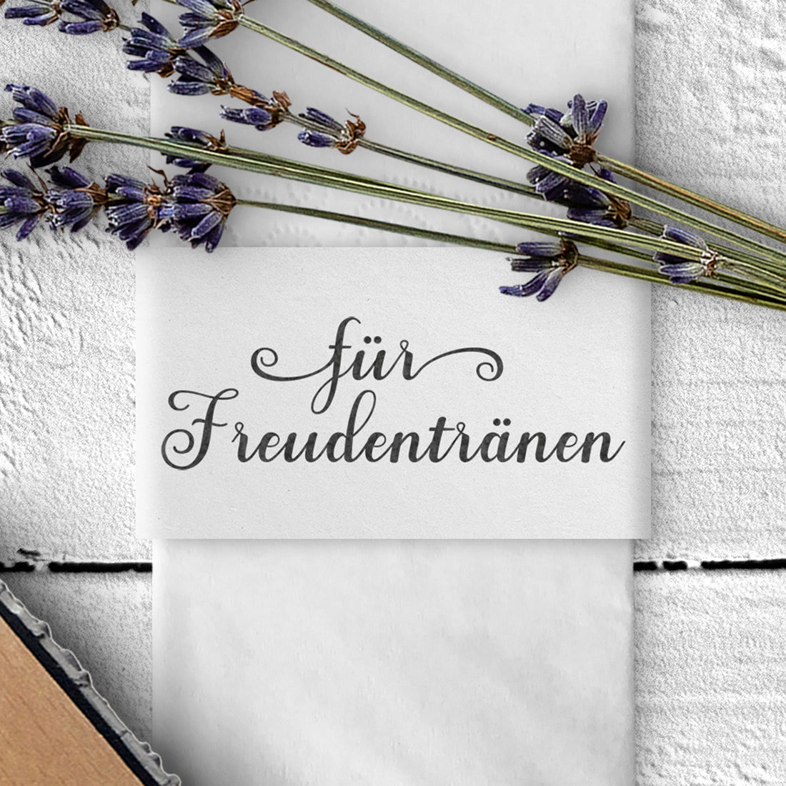 Stempel - für Freudentränen - Schreibschrift, Schnörkel FS-003