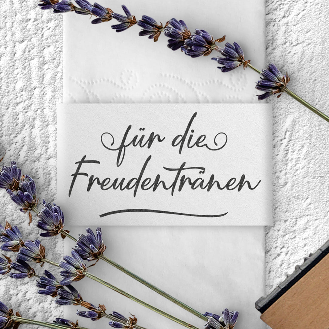 Stempel - für die Freudentränen - Schreibschrift unterstrichen FS-007
