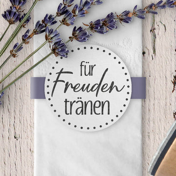 Stempel - für Freudentränen - rund, Rahmen, Punkte FS-008