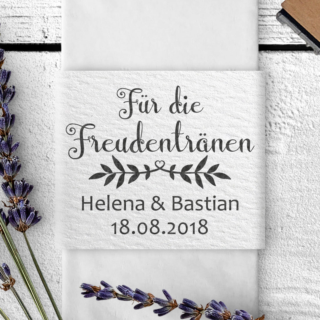 Stempel - für die Freudentränen - rund, Rahmen, Anker FS-012
