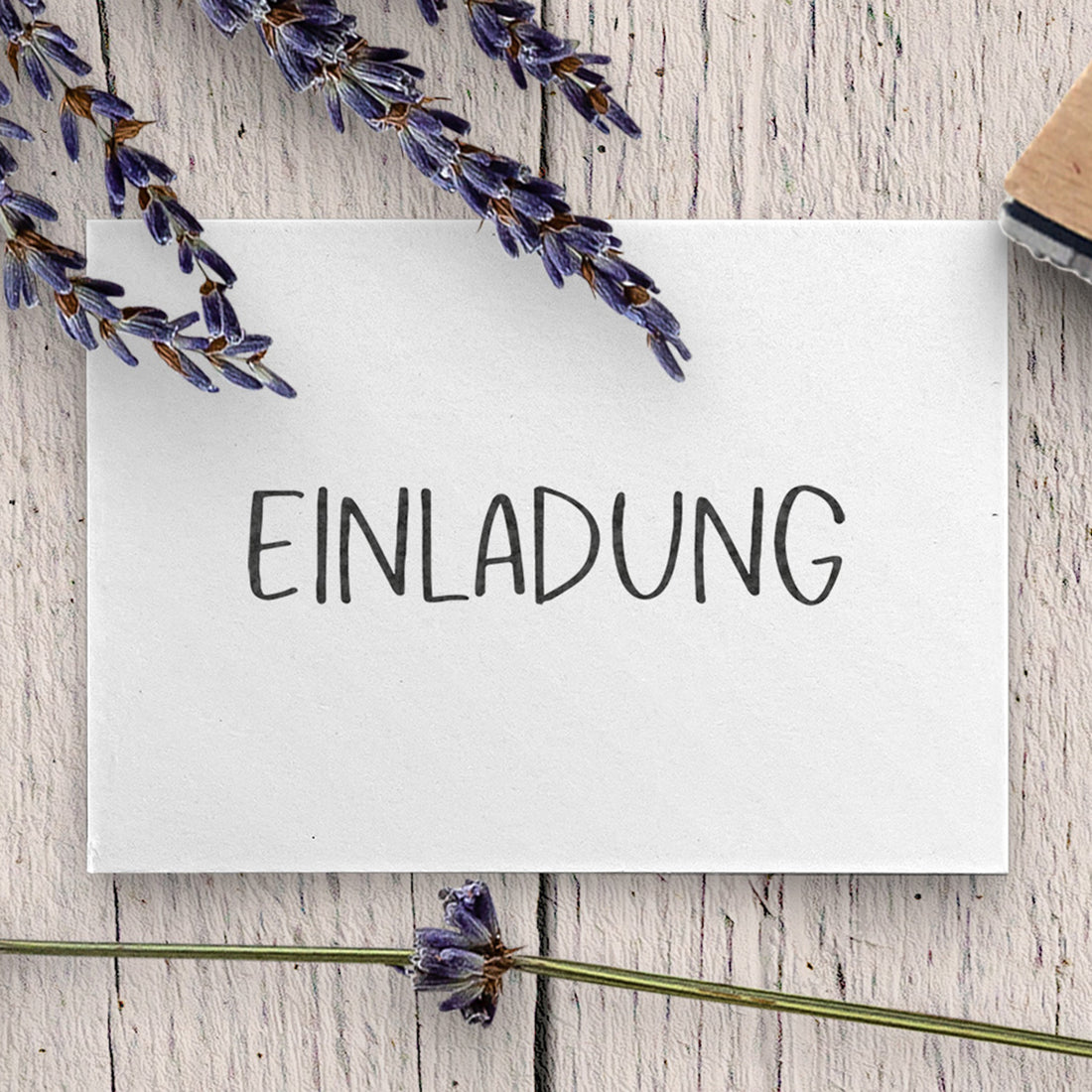 Textstempel - EINLADUNG - Holzstempel - HES-002