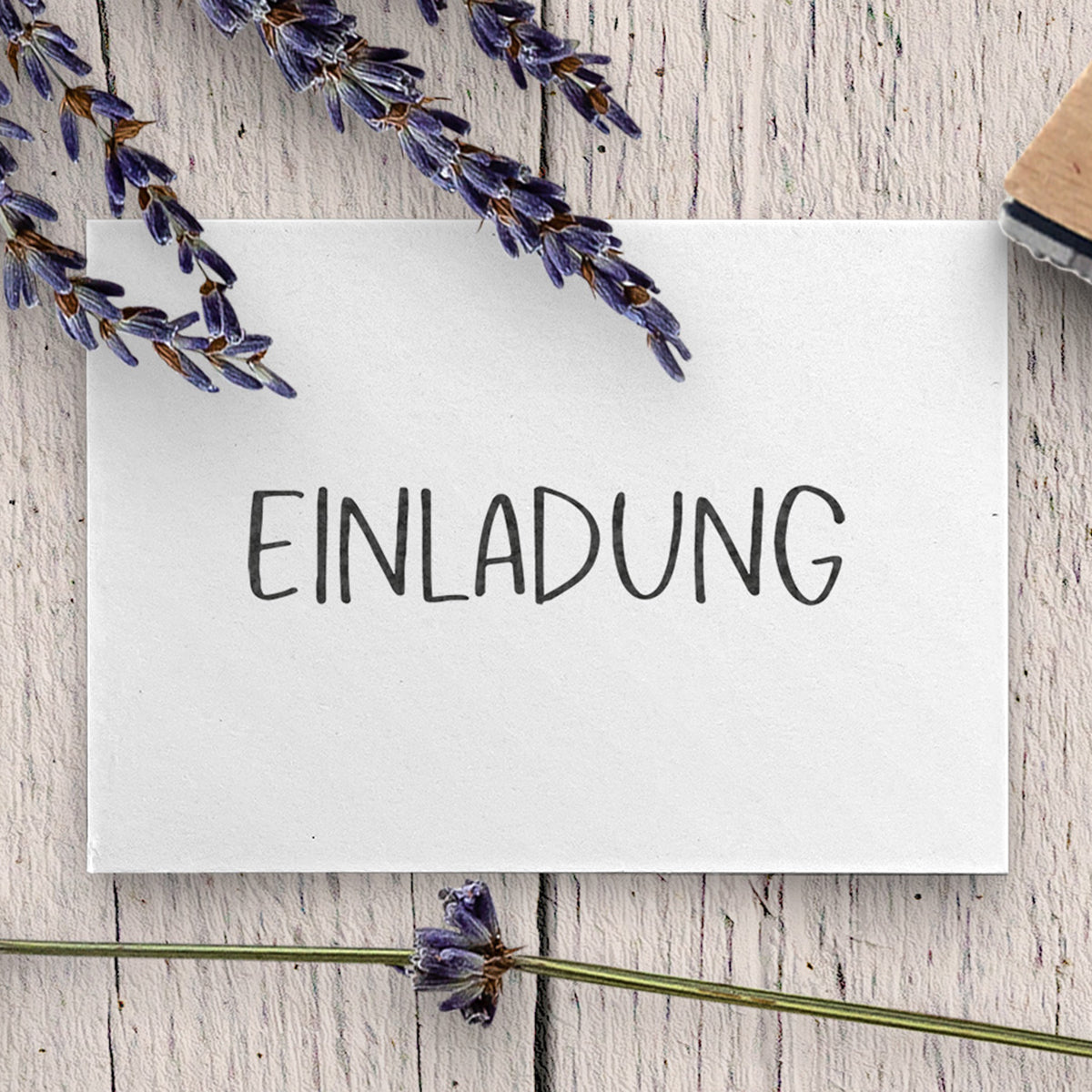 Textstempel - EINLADUNG - Holzstempel - HES-002