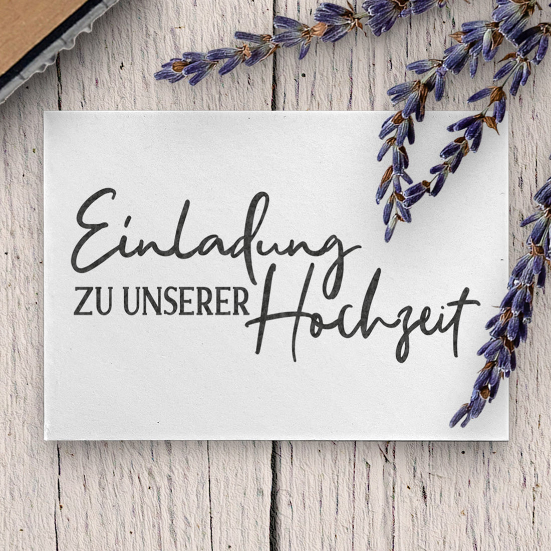 Textstempel - Einladung ZU UNSERER Hochzeit - HES-003