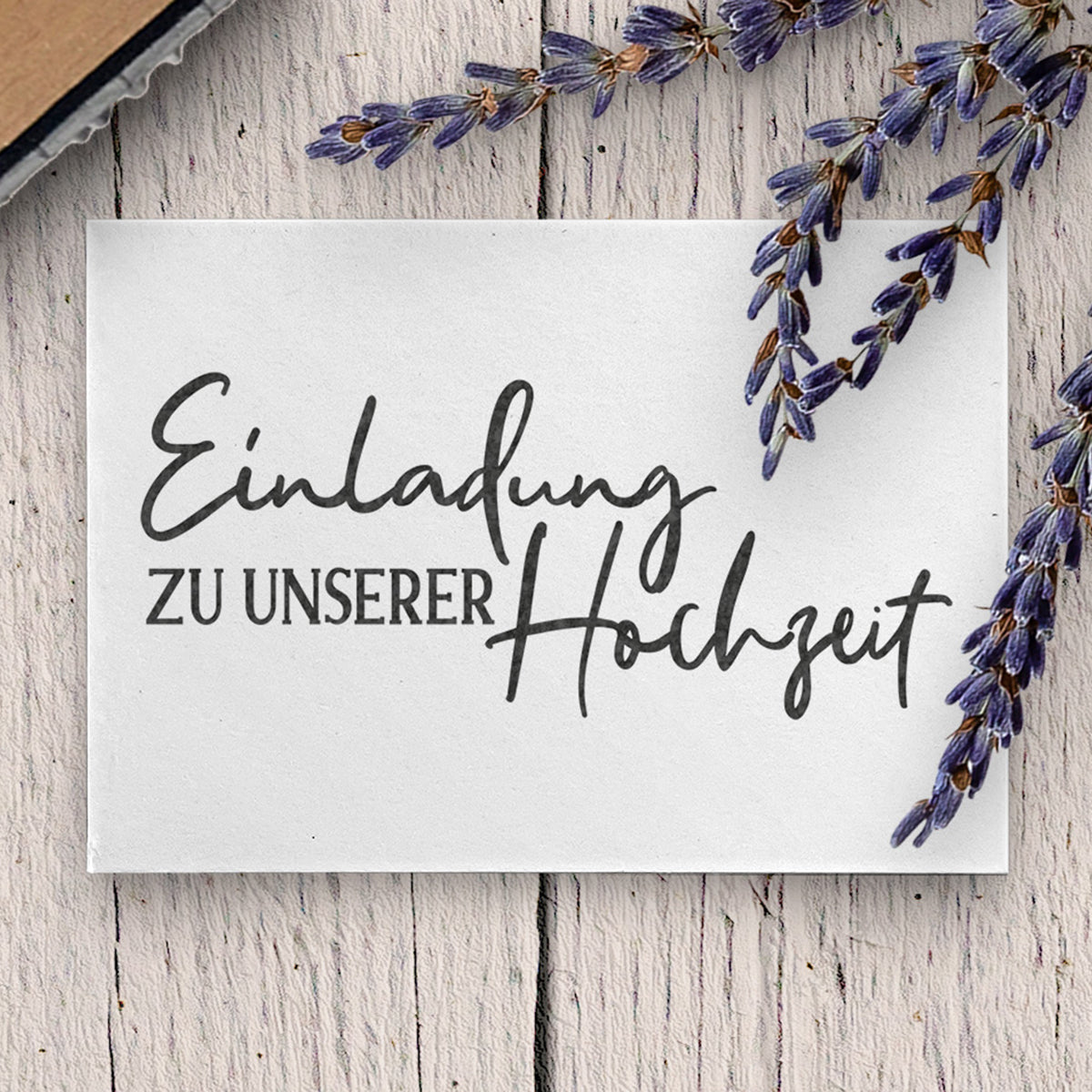 Textstempel - Einladung ZU UNSERER Hochzeit - HES-003