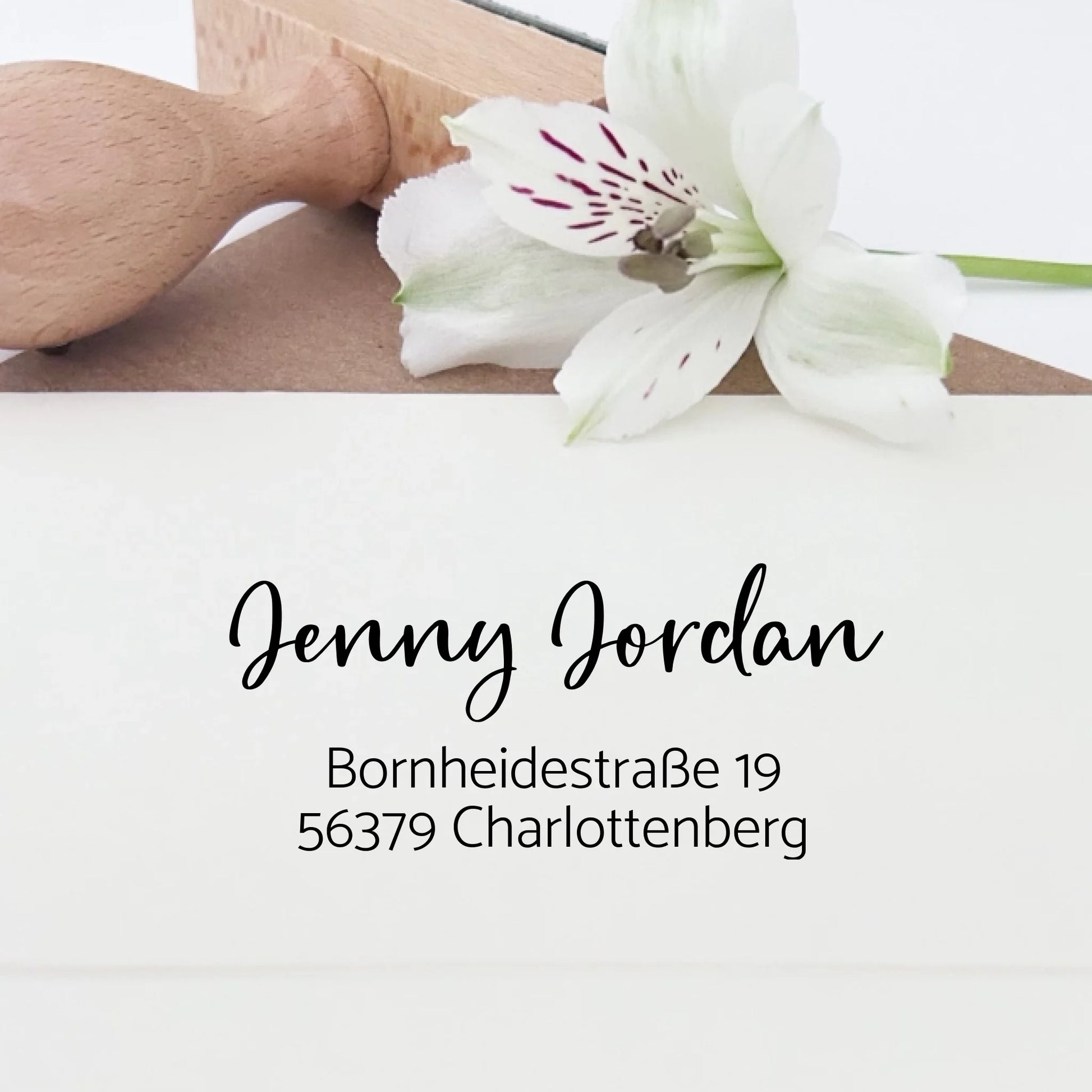 Moderner Adressstempel "Jordan" personalisiert | online gestalten - Spatzelinchen - Exklusive Papeterie