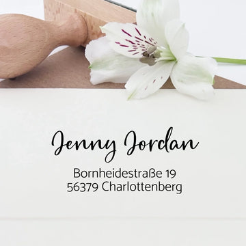 Moderner Adressstempel "Jordan" personalisiert | online gestalten - Spatzelinchen - Exklusive Papeterie