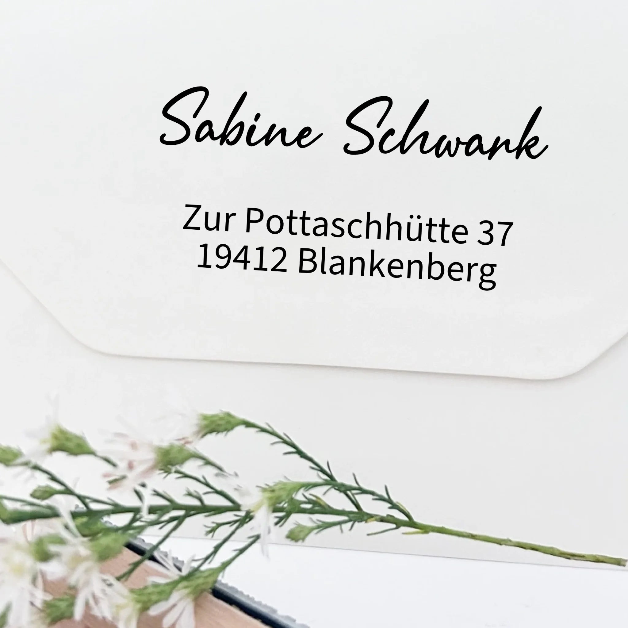 Adressstempel "Schwank" personalisiert – online selbst gestalten - Spatzelinchen - Exklusive Papeterie